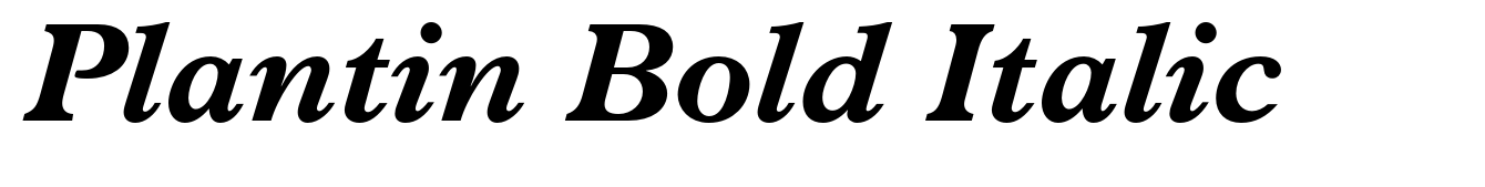 Plantin Bold Italic